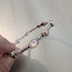 Brighton Retired Monte Carlo Elegant Silver and Gold-Toned Bracelet